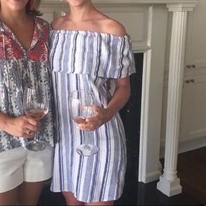 Boutique off shoulder linen dress